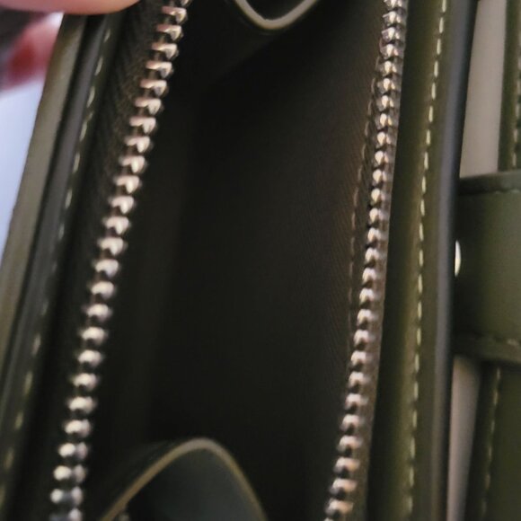 Coach CU401 Snap Wallet Signature Jacquard Small Wallet Clutch Olive Drab - Picture 8 of 8